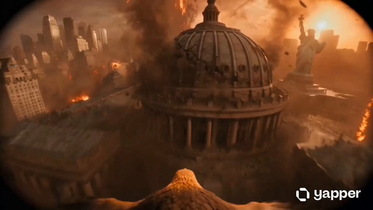 Golden Eagle Escape from Volcanic New York