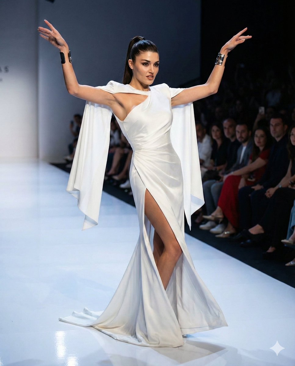 Couture Runway Fashion Editorial of Hande Ercel