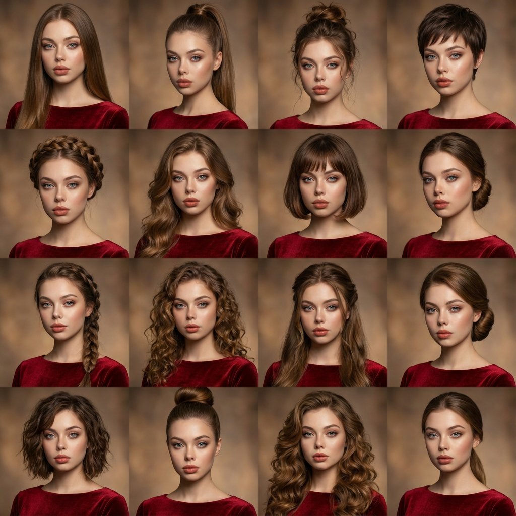 A high-quality photo collage featuring the same person with identical