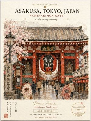 Asakusa Washi Art Postcard