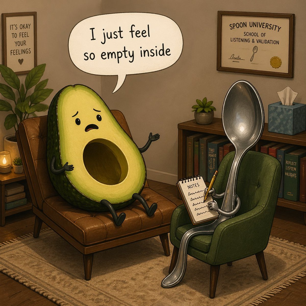 Food Pun Therapy Session — AI image template example