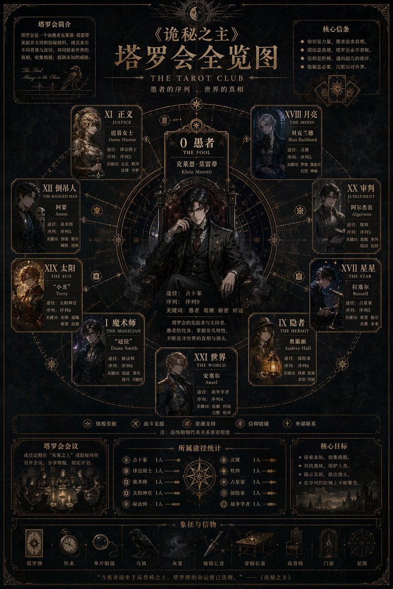 Occult Tarot Club Map