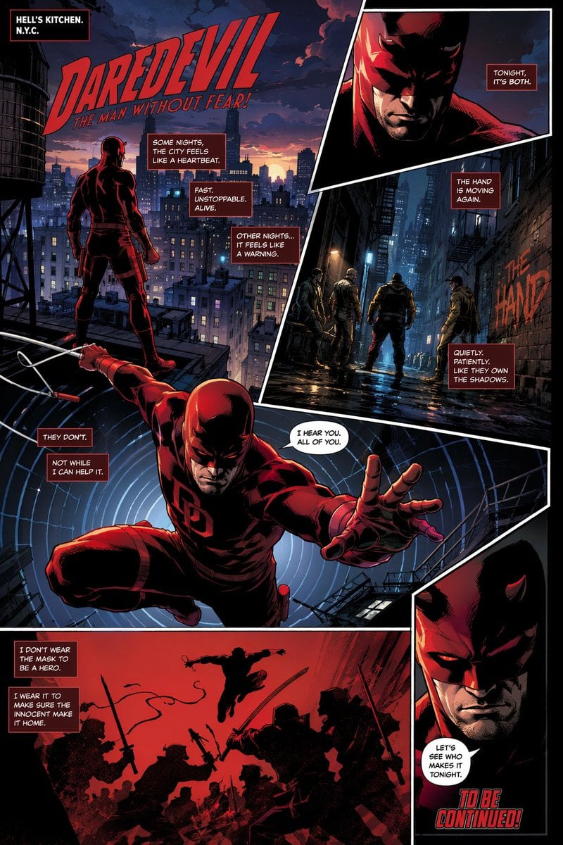 Gritty Superhero Comic Page