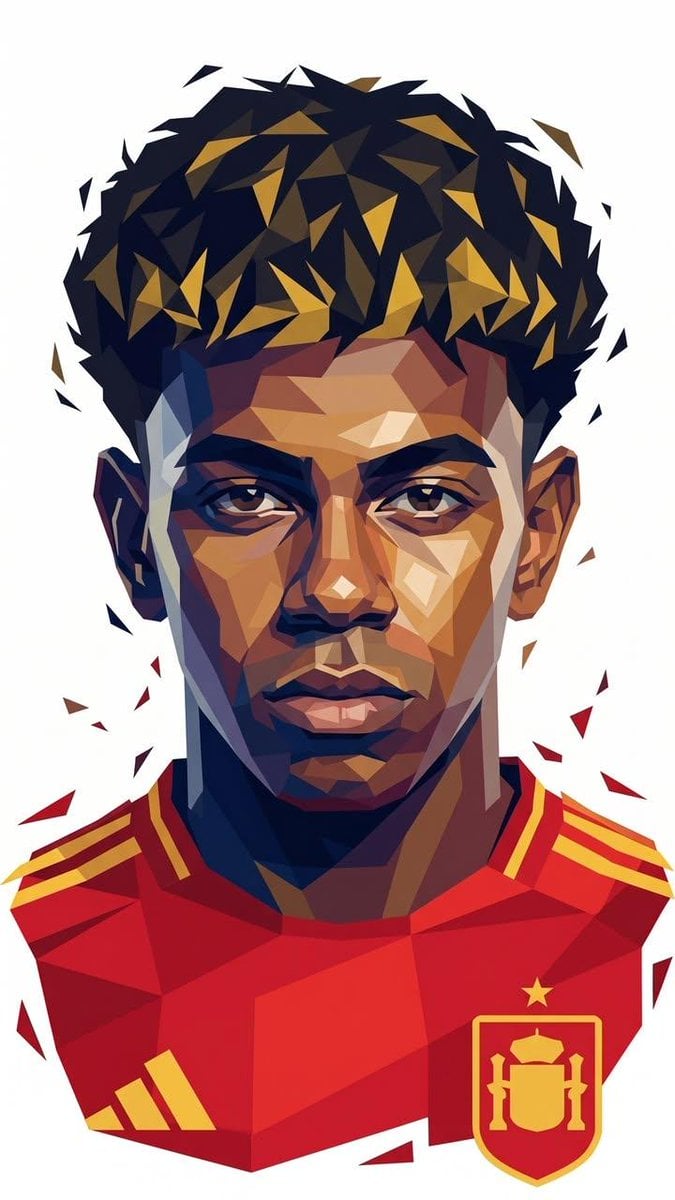 Low-Poly Geometric Male Portrait