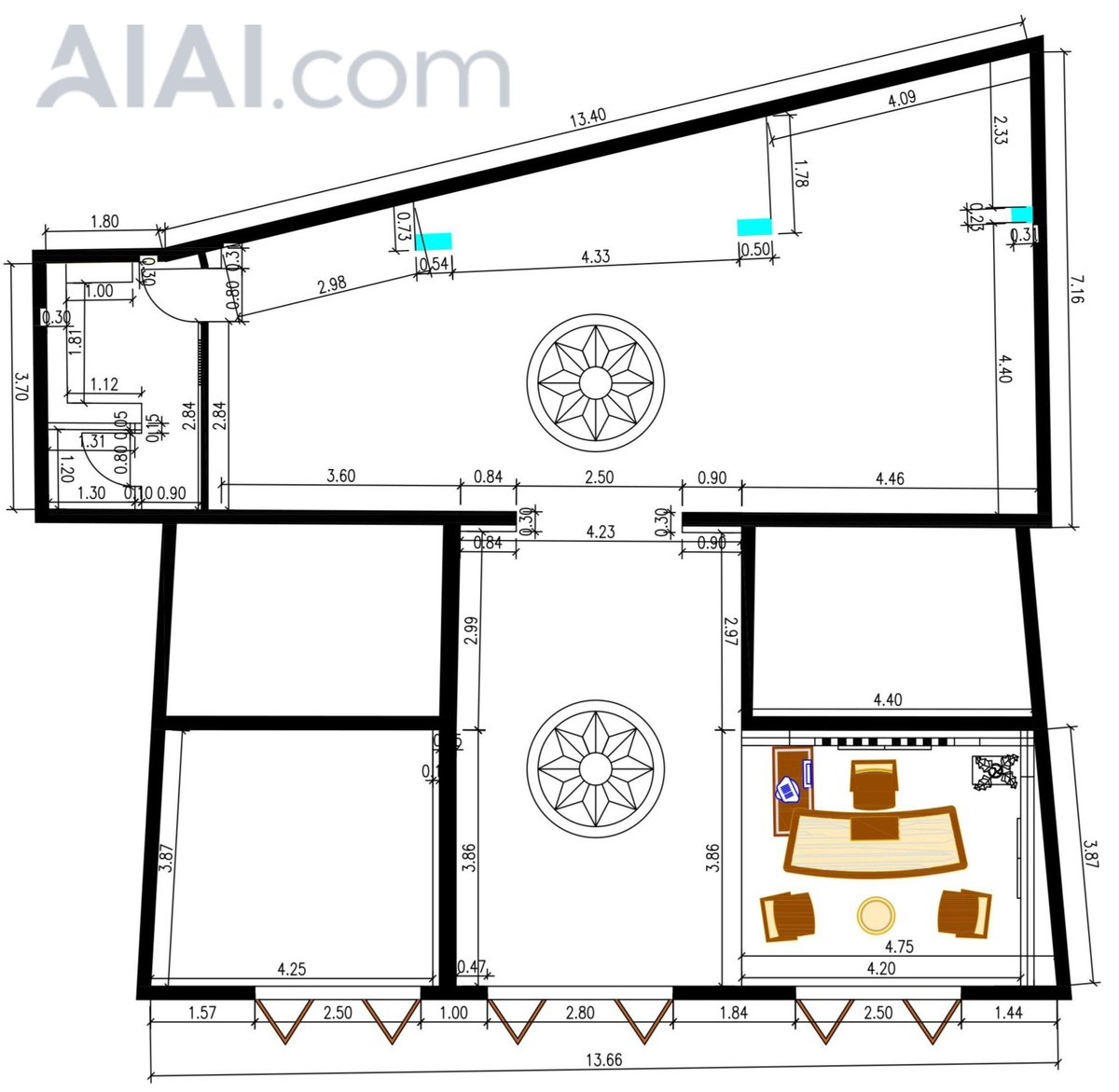 2D Floor Plan to 3D Interior reference image 1