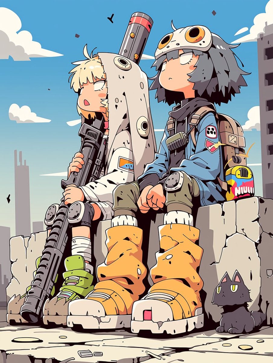 Anime Post-Apocalyptic Scavenger Kids