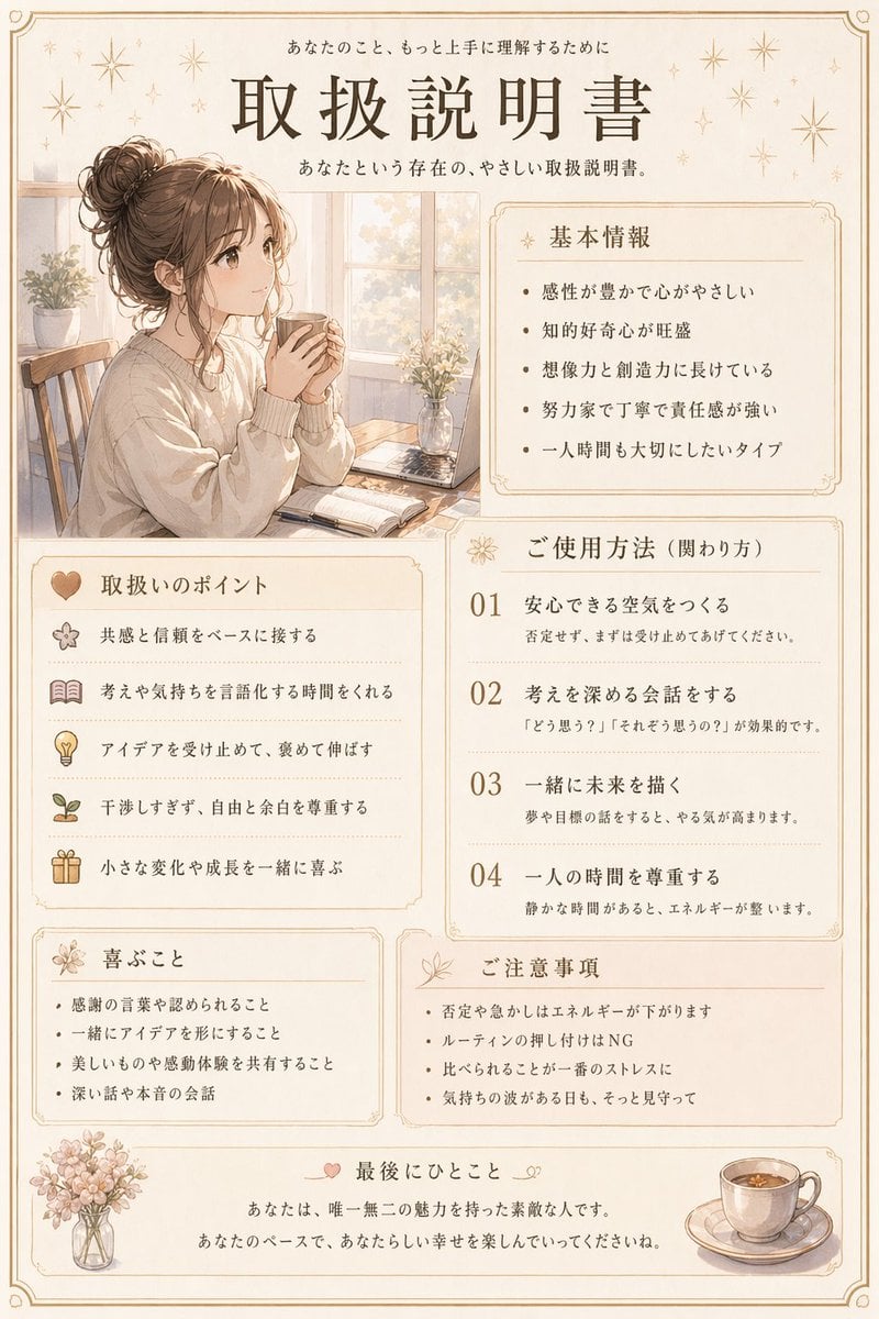 Japanese Personality Manual Poster