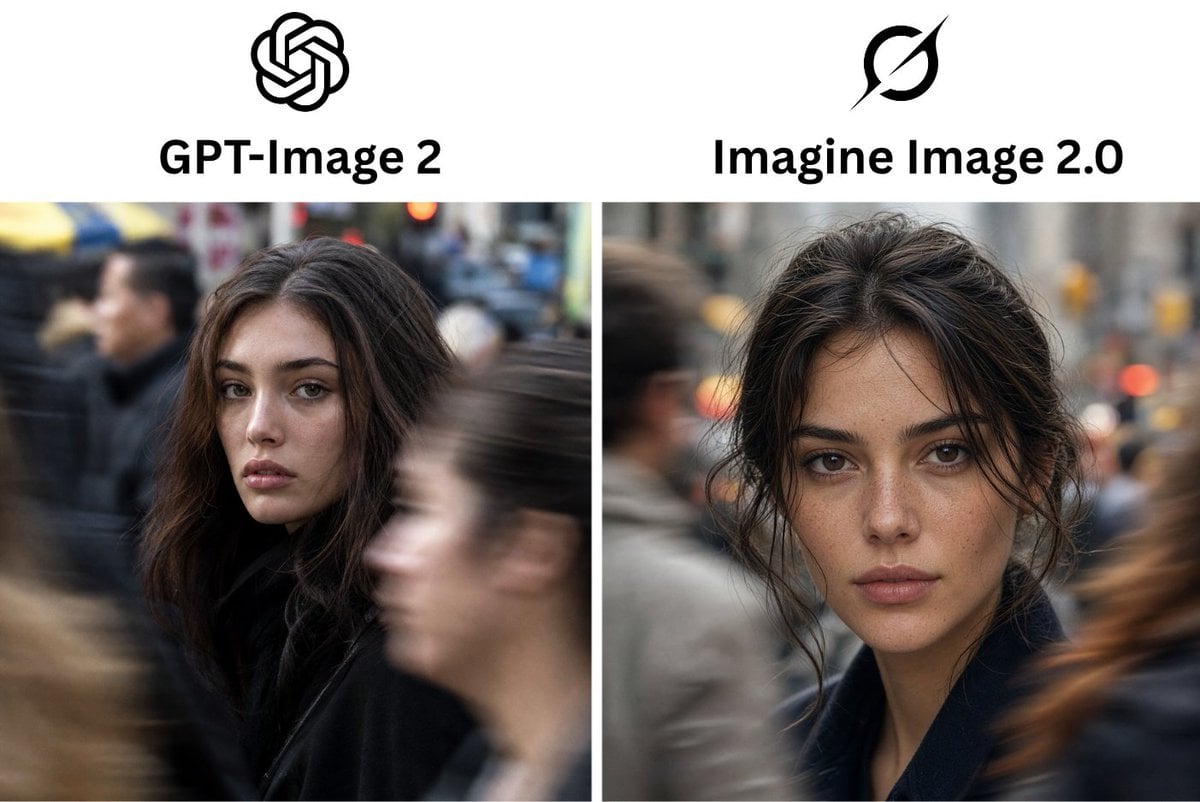 AI Model Portrait Comparison — AI image template example