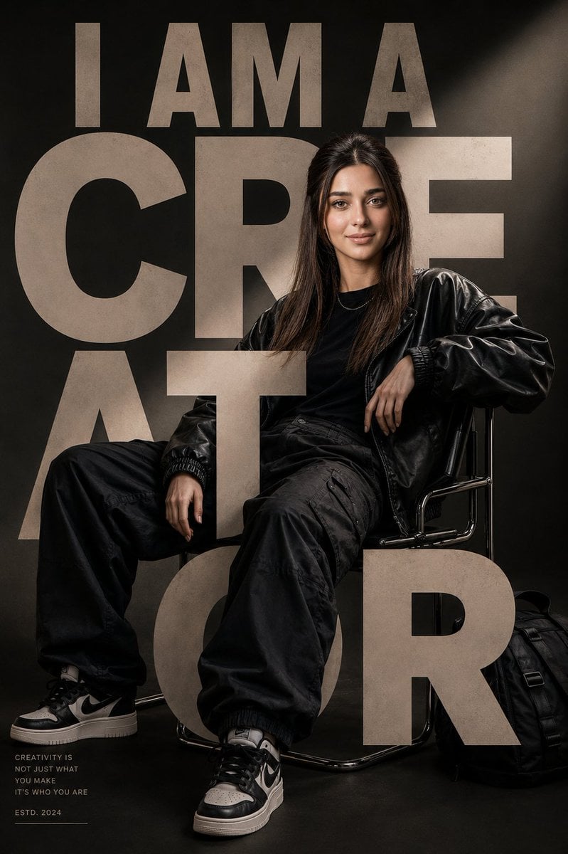 AI-generated sample for “Luxury Streetwear Editorial Poster”