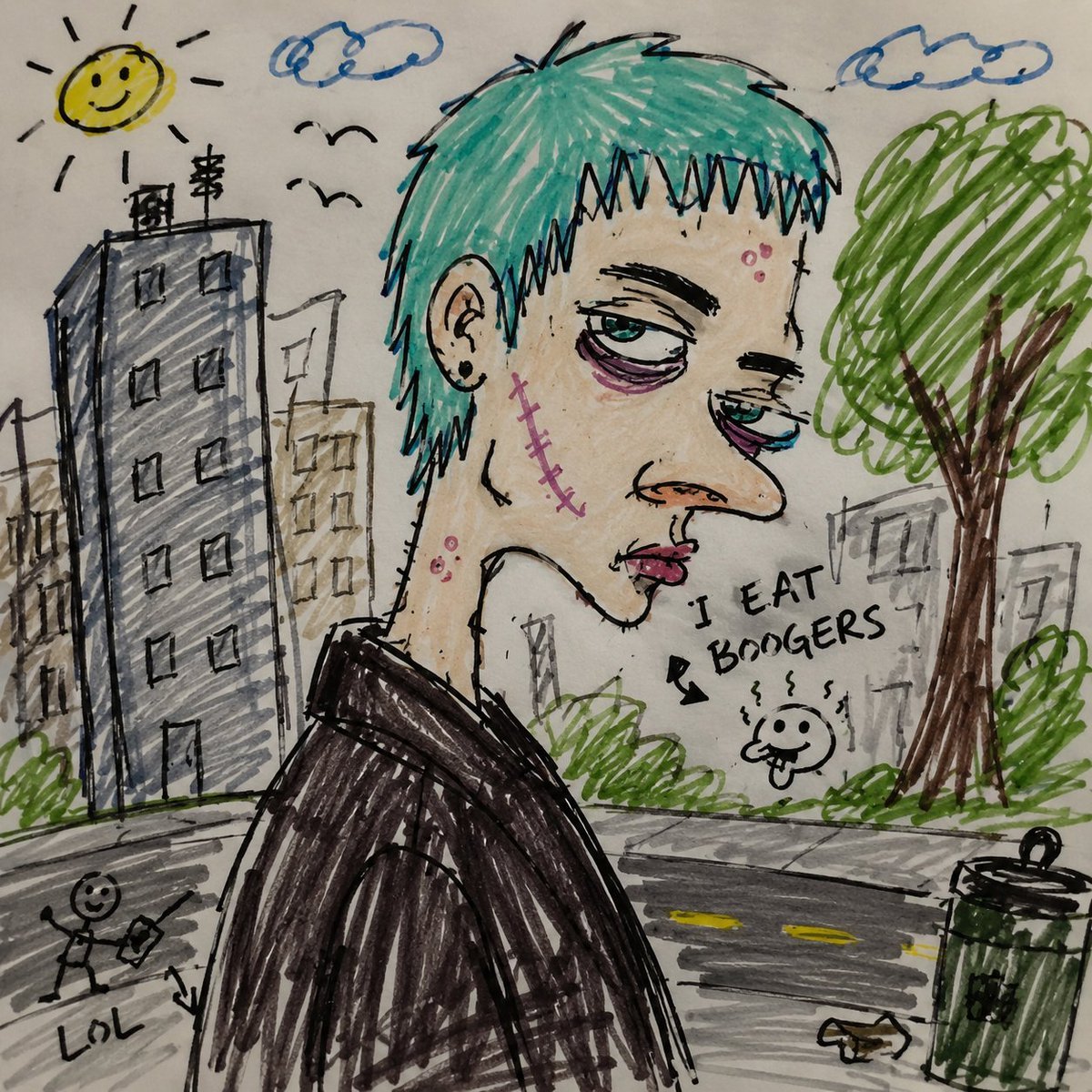 Funny Ugly Doodle Drawing Transformation