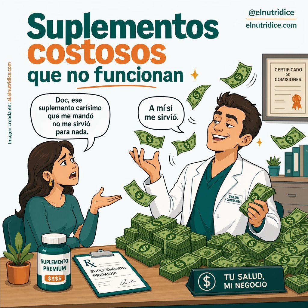 Satirical Expensive Supplements Cartoon — AI image template example