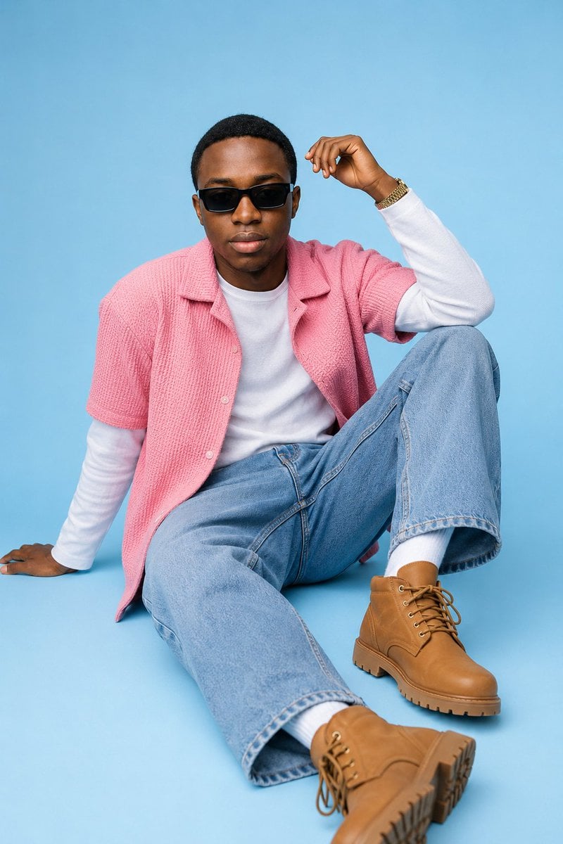 African Male Fashion Editorial — AI image template example