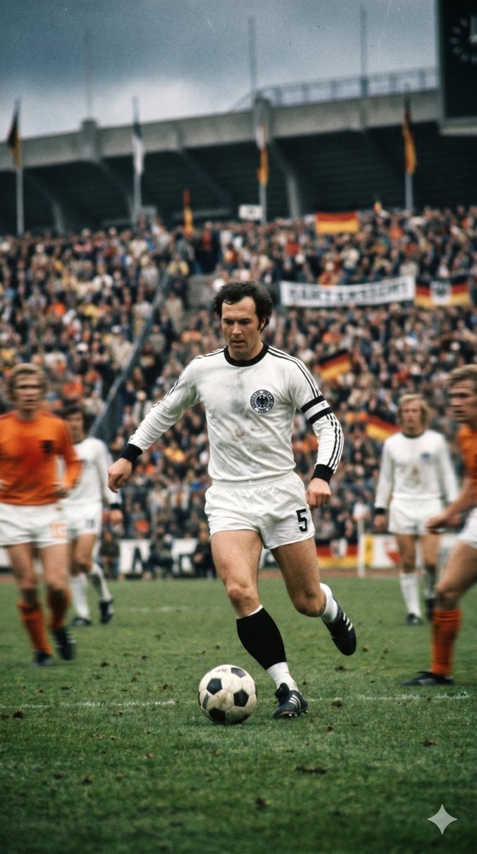 Vintage Football Action Portrait
