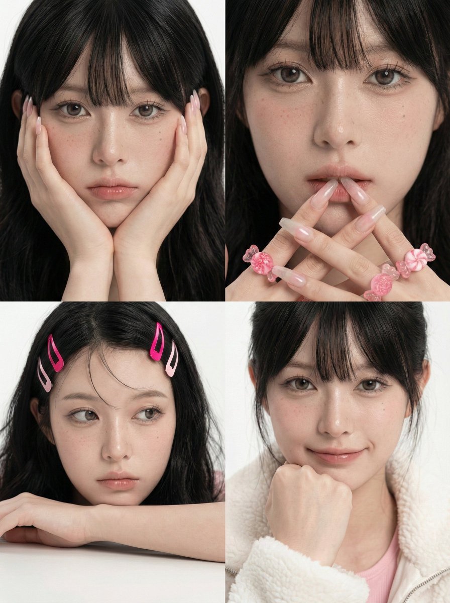 2x2 Beauty Portrait Collage