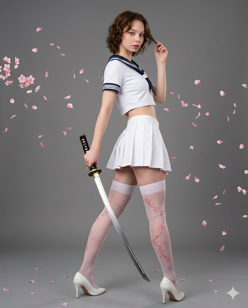 Samurai Style Sailor Fashion Portrait — AI image template example