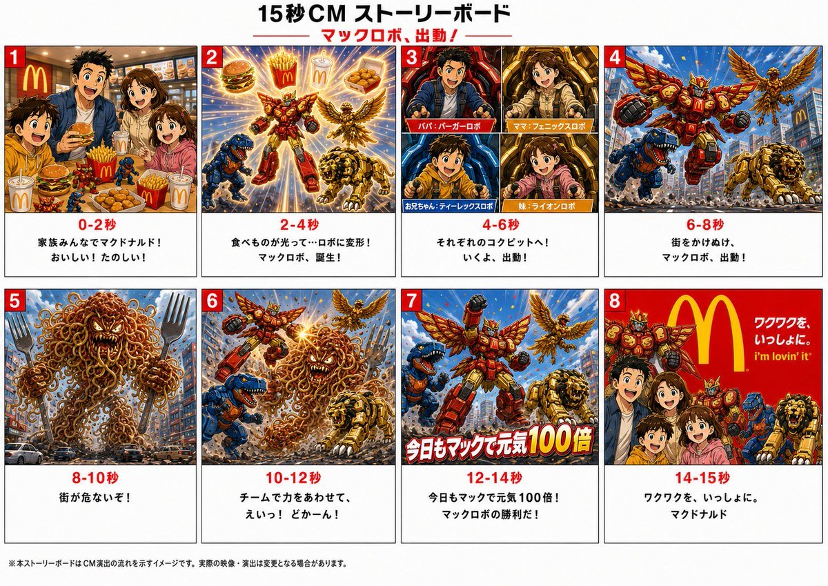 Japanese Mecha Fast Food Storyboard