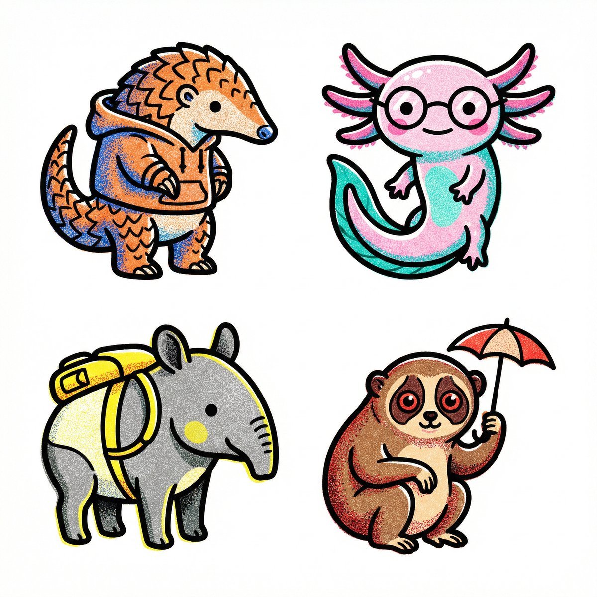 Collection of icons representing, they belong together as a single theme