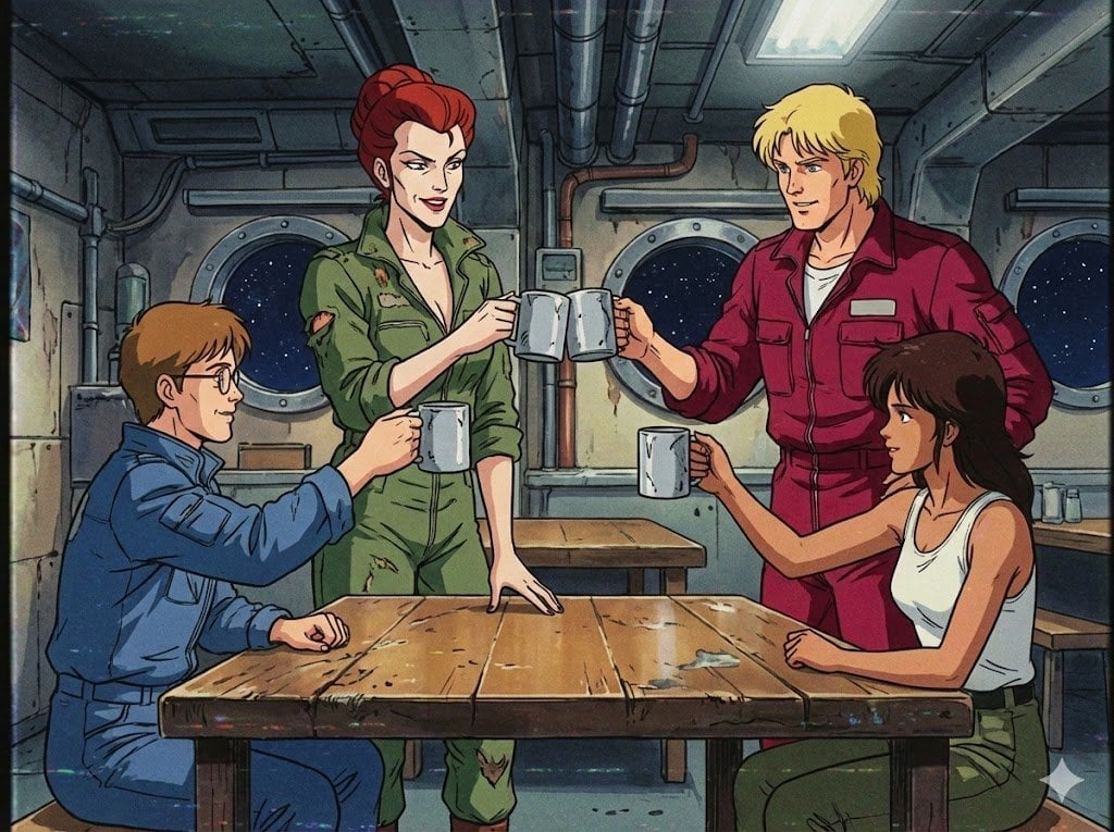 1980s US import TV anime style