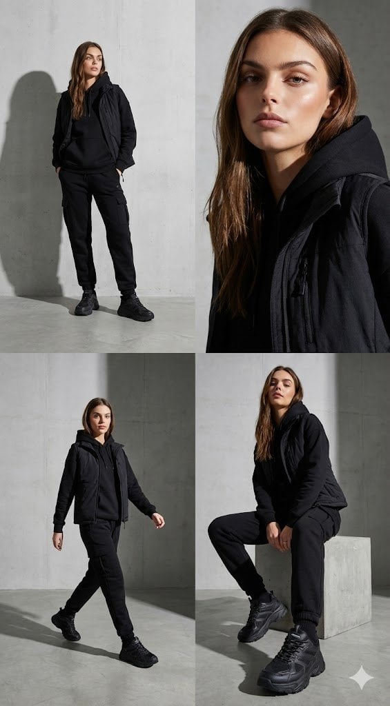 Four-Panel Streetwear Advertisement Grid
