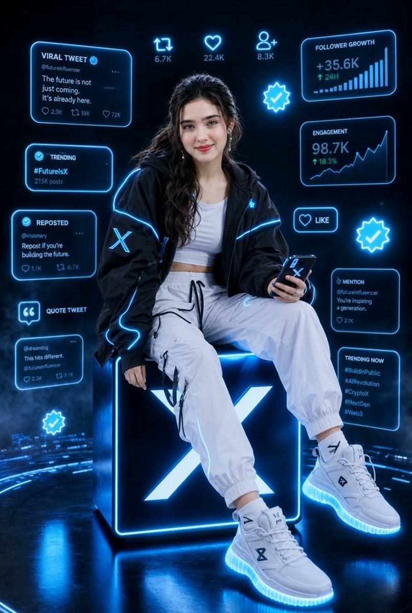 Futuristic X Influencer Portrait