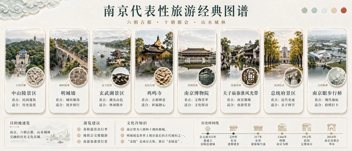 Nanjing Classic Tourism Atlas Poster