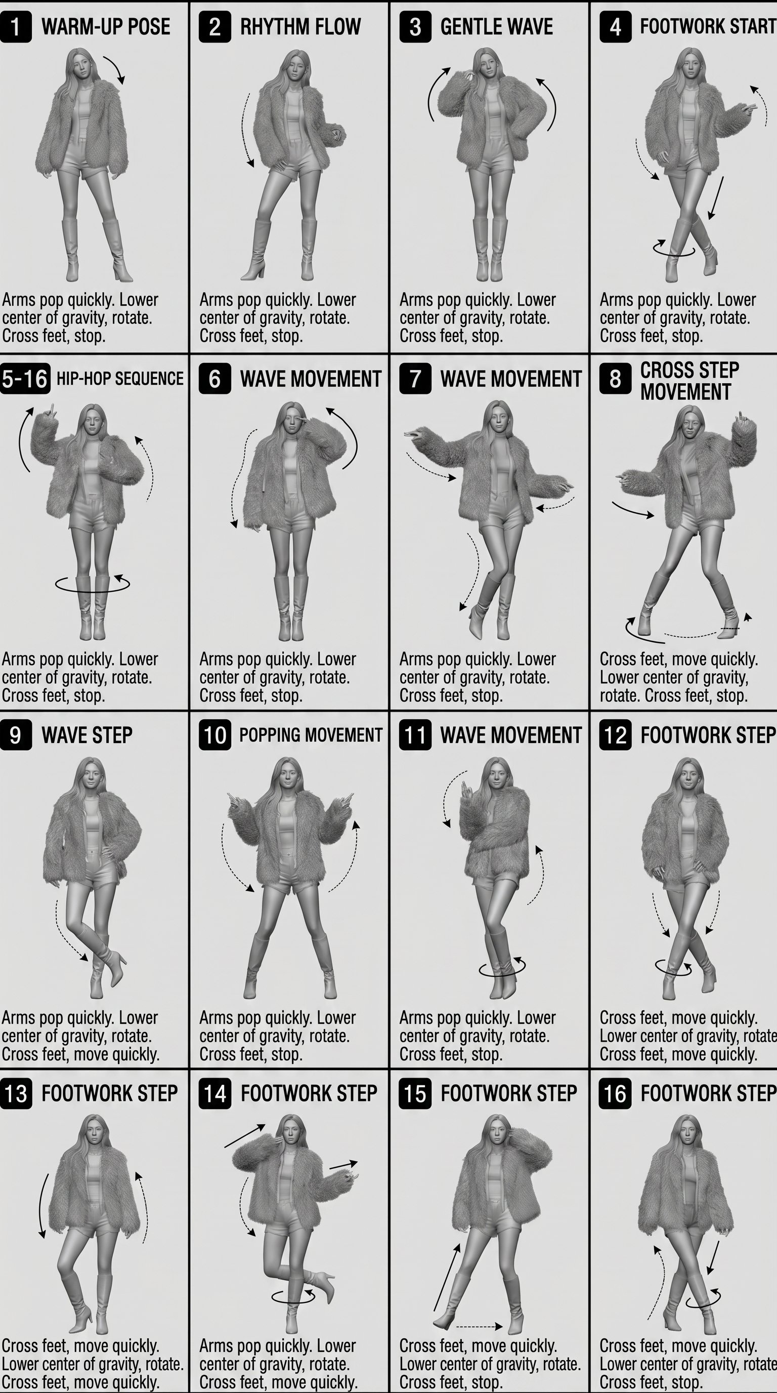 Movement Sheet - Dance Reference (Seedance 2.0)