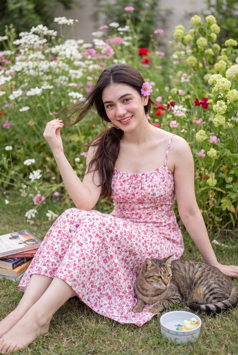 Dreamy Secret Garden Portrait — AI image template example