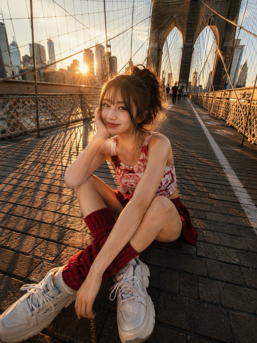 Brooklyn Bridge Street Portrait