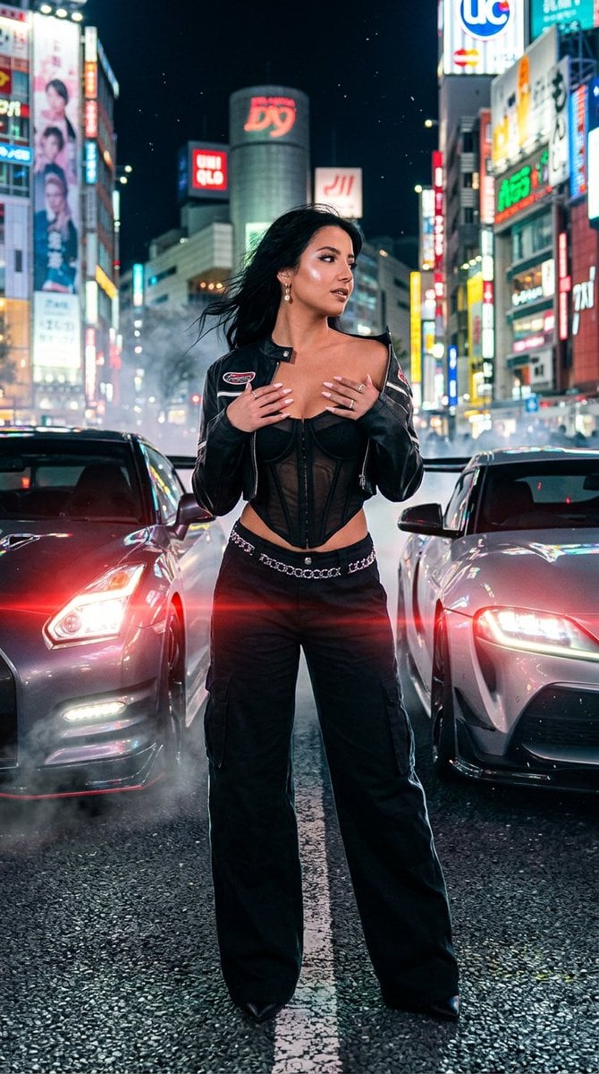 Tokyo Drift JDM Fashion Photoshoot — AI image template example