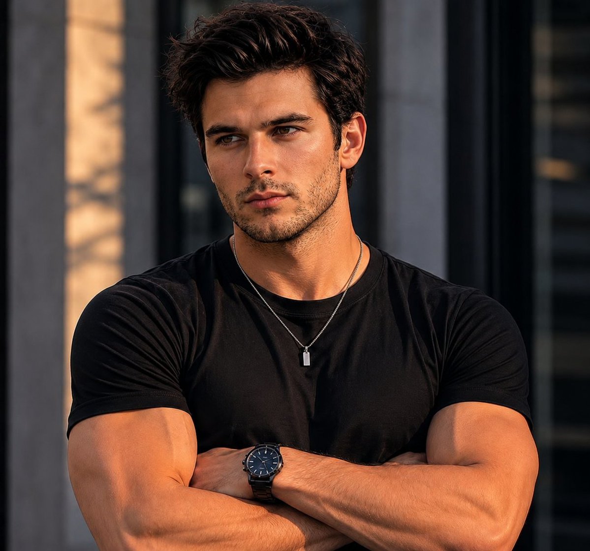 Urban Lifestyle Male Portrait — AI image template example
