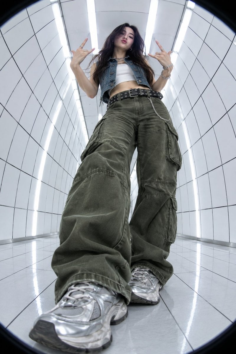 Y2K Fisheye Streetwear Portrait