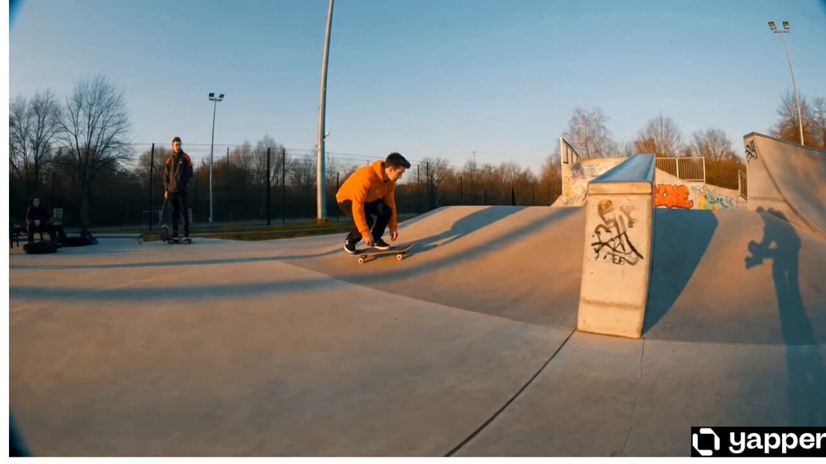 Cinematic Skateboarder Kickflip