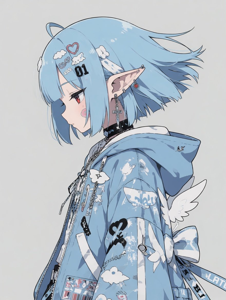 Anime Character in Real Rooftop Scene reference image 1