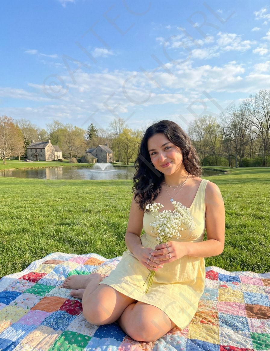 Nano Banana Pro Image Prompt for a Young Woman on a Picnic