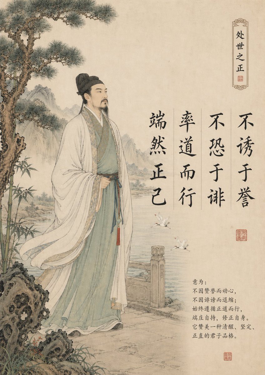 Traditional Chinese Gongbi Art with Quote