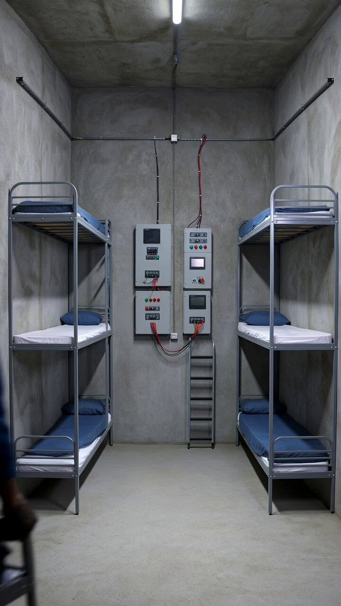 Staging Bunker Interior Timelapse Prompt