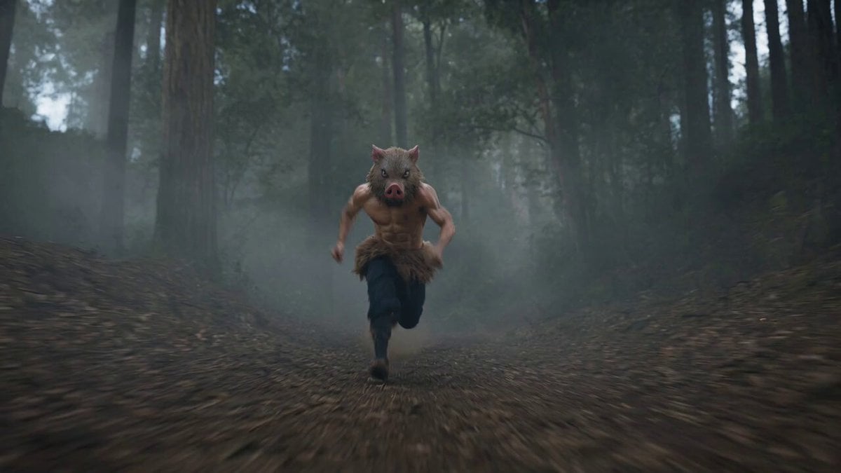 Live-Action Inosuke Combat Scene