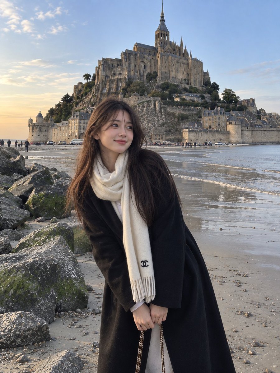 Candid Travel Portrait European Coast
