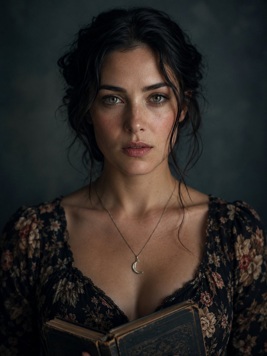 Moody Fine Art Editorial Portrait — AI image template example