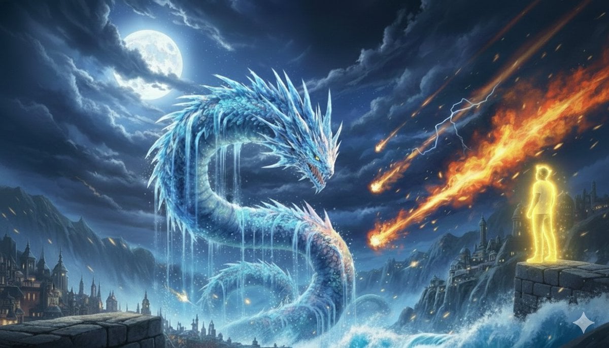 Image Generation Prompt: Nishimura Mizuki and Leviathan