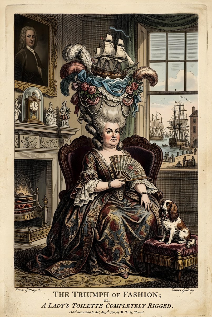 Vintage British Caricature Satire — AI image template example