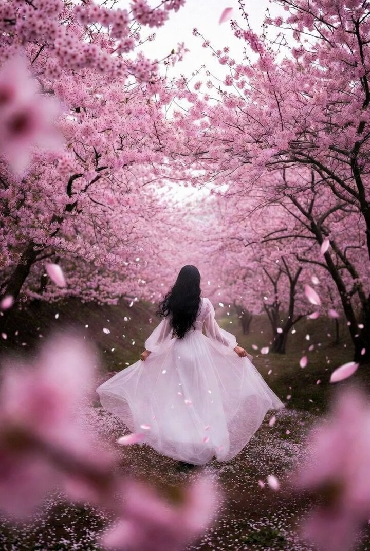Dreamlike Cherry Blossom Valley
