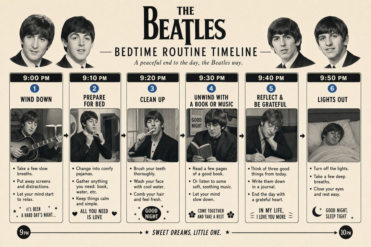 Themed Routine Timeline Infographic