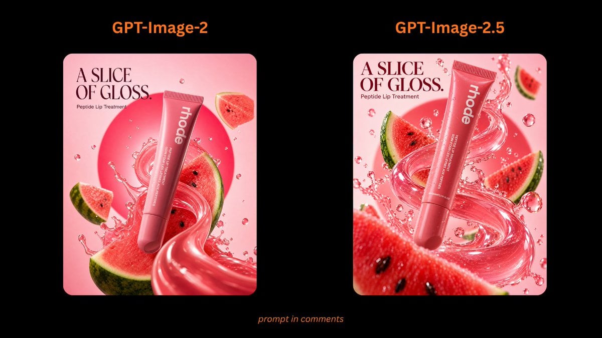 Rhode Lip Treatment Comparison Ad — AI image template example