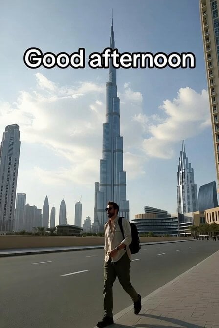 Hollywood Actor Near Burj Khalifa