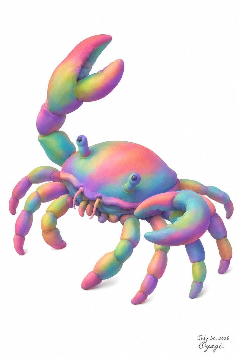 Pastel Rainbow Crab