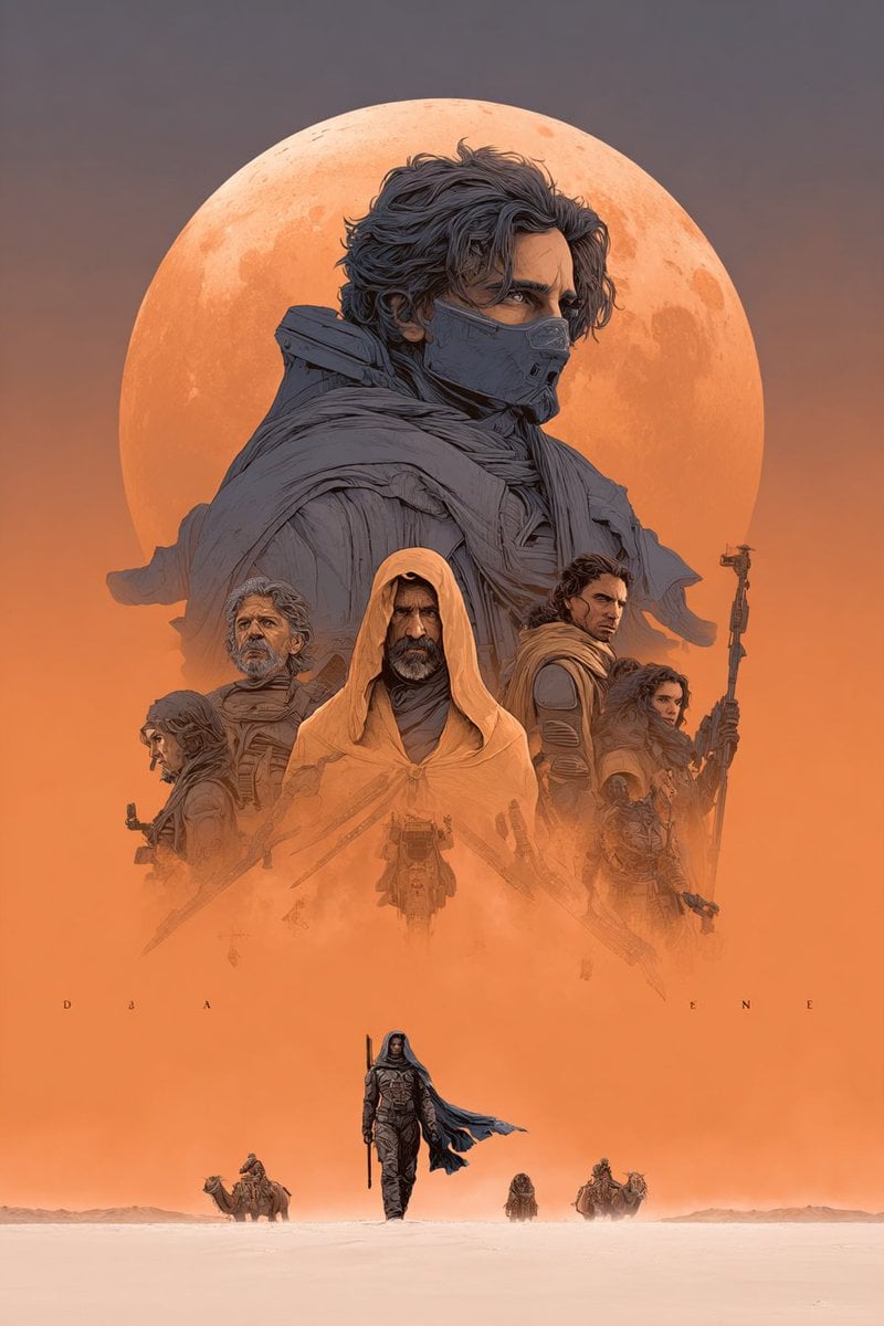 Dune Poster in Moebius Style (Multi-Model Test)