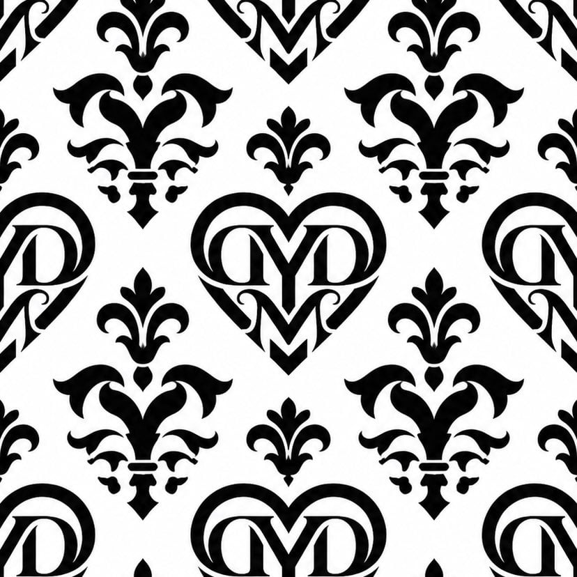 Monogram Damascus Pattern Swatch