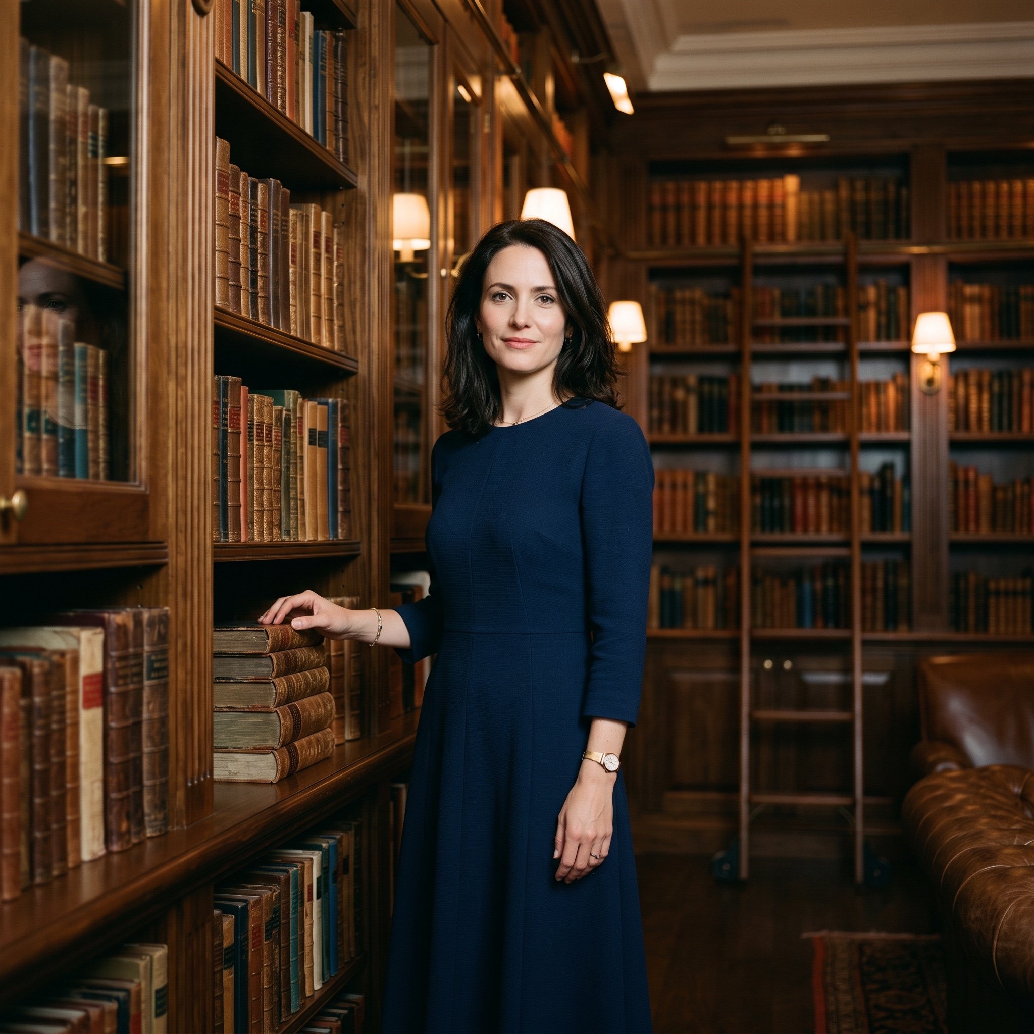 Quiet Luxury Cinematic Library Portrait
