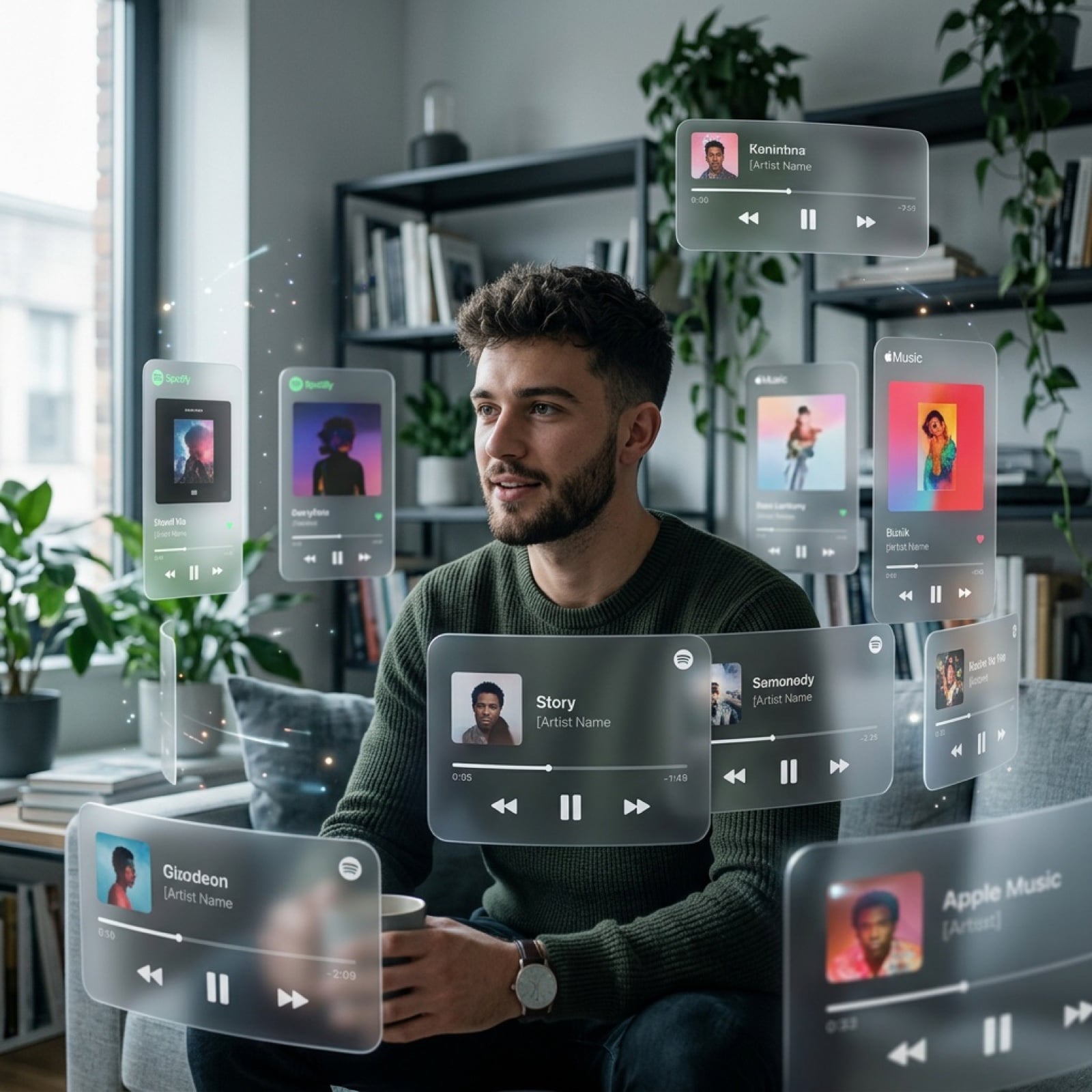 Augmented Reality Spotify Player Visual Prompt